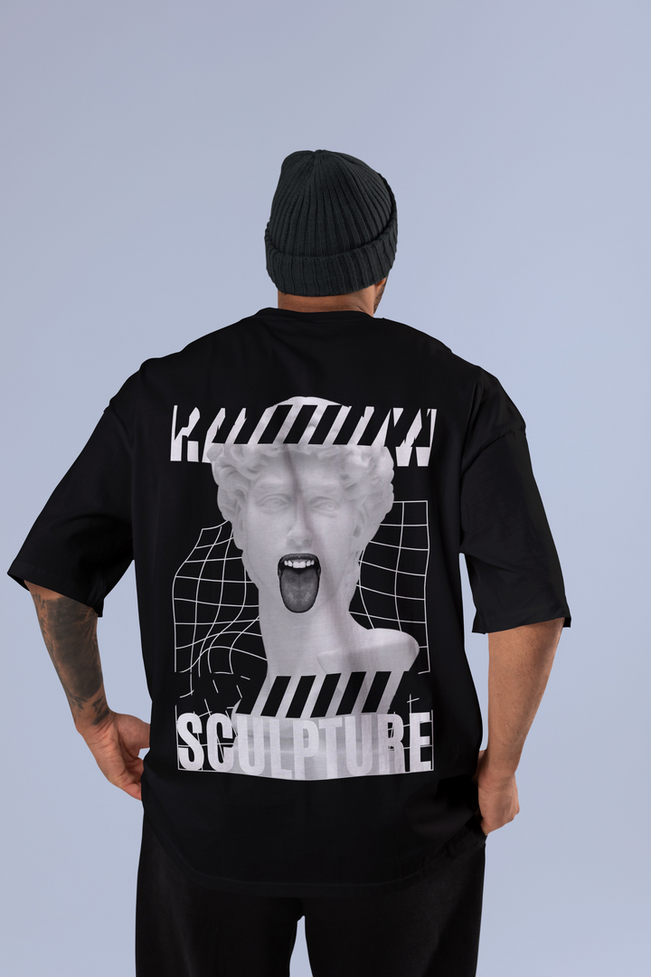 Rainboww Black & White Hypebeast Oversized T-Shirt Rainboww
