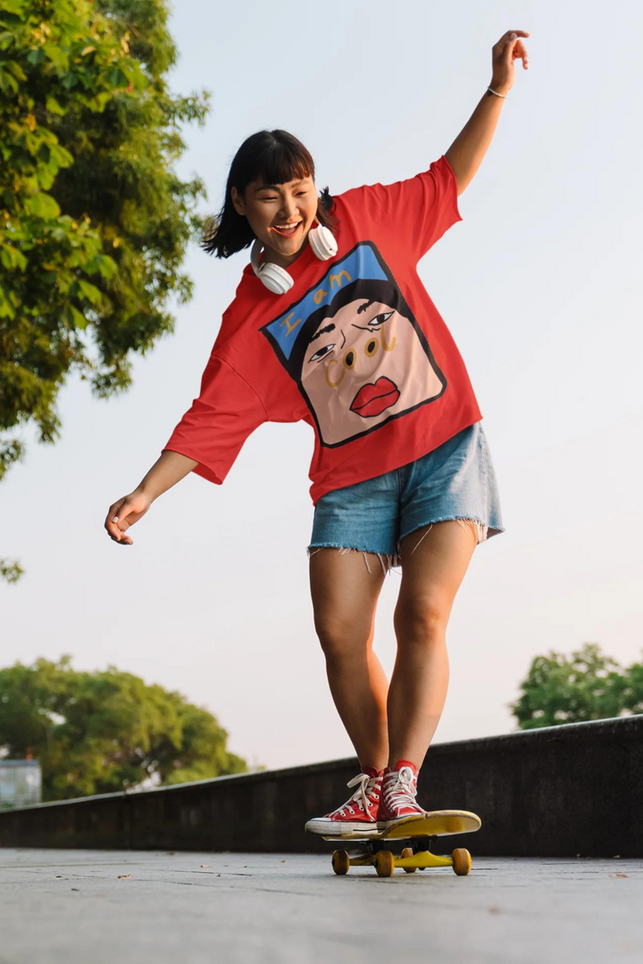 Rainboww I'm Cool Oversized T-Shirt - Rainboww
