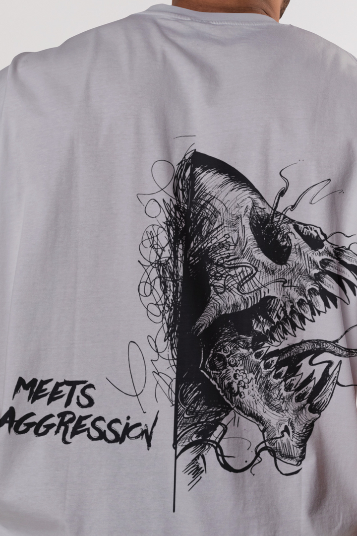 Rainboww's Aggression Oversized T-Shirt - Rainboww