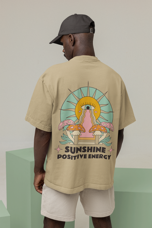 Rainboww Sunshine Positive Energy Oversized T-Shirt - Rainboww