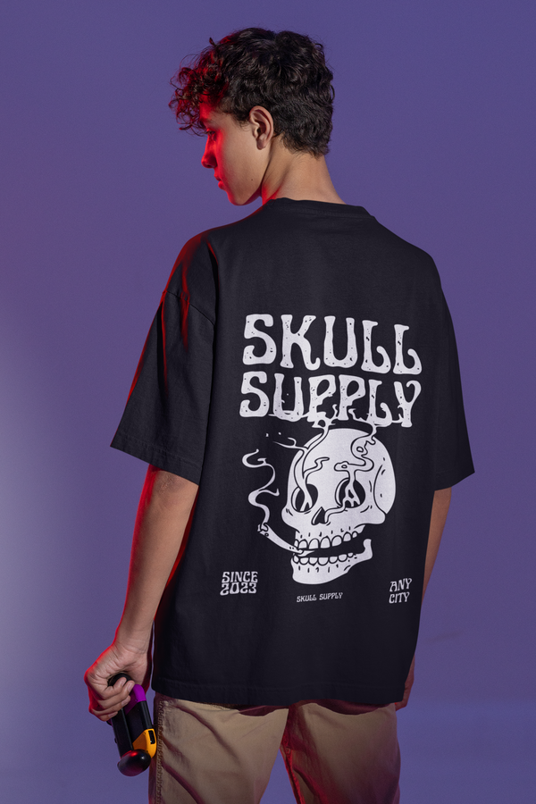 Rainboww Skull Supply Streetwear oversized T-Shirt
