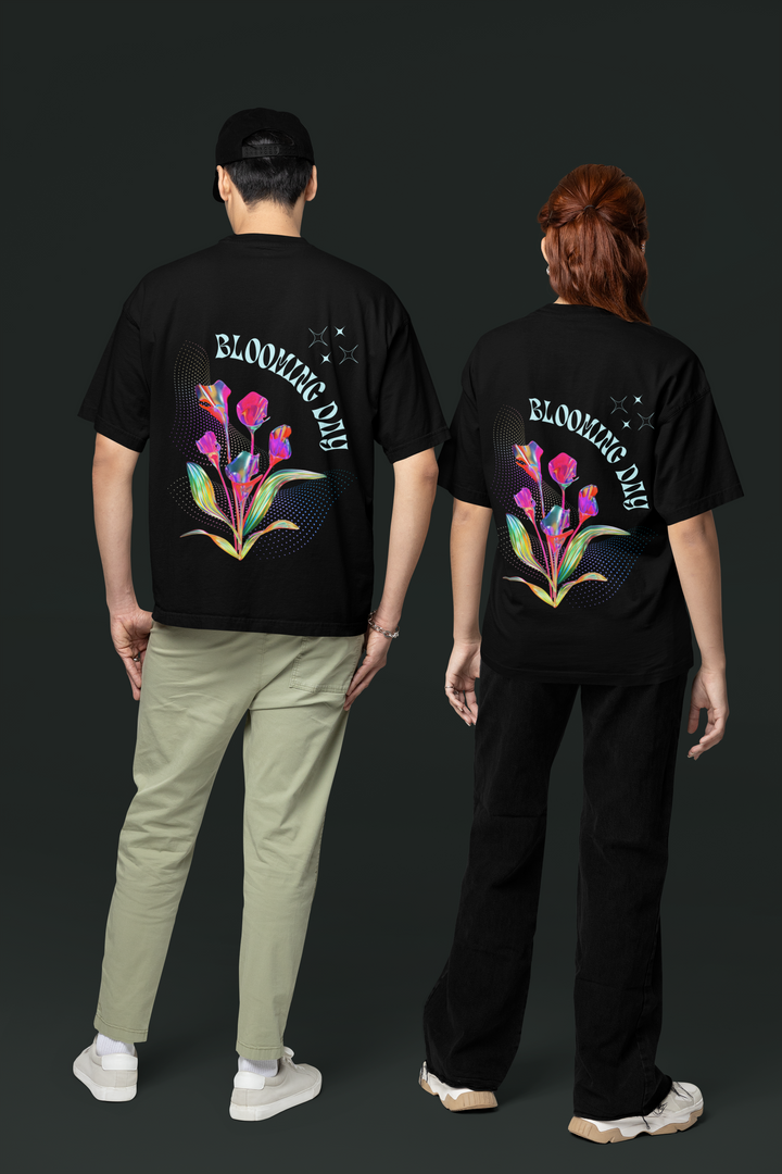 Rainboww Flower Blooming Day Oversized T-Shirt - Rainboww