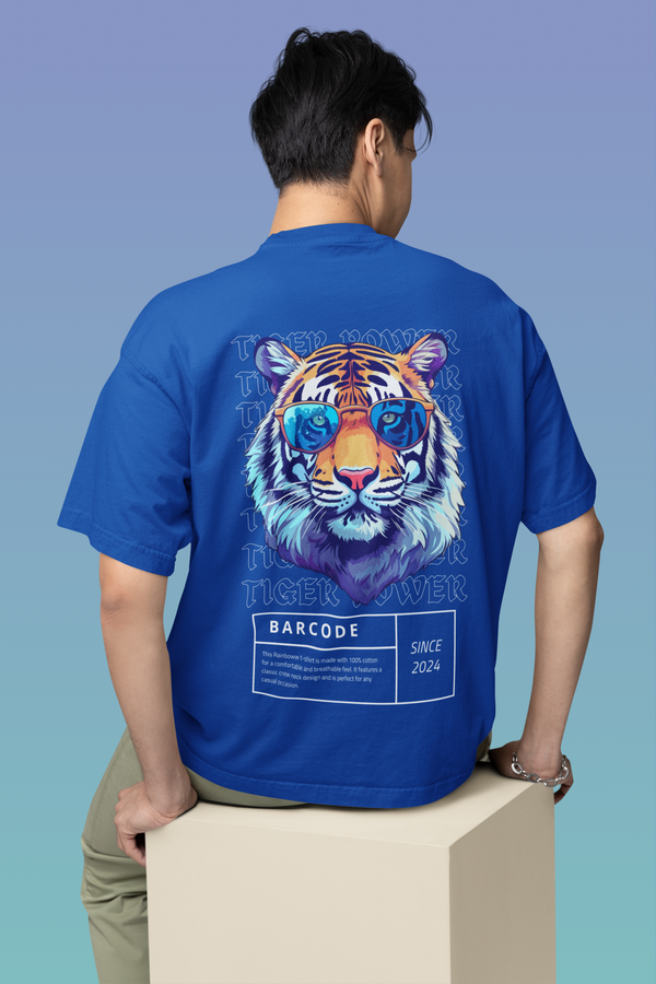 Rainboww Tiger power Oversized  T-Shirt