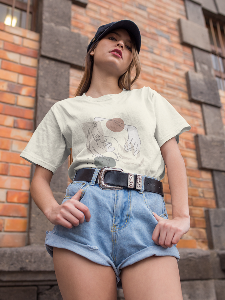Rainboww Abstract Women Oversized T-Shirt - Rainboww