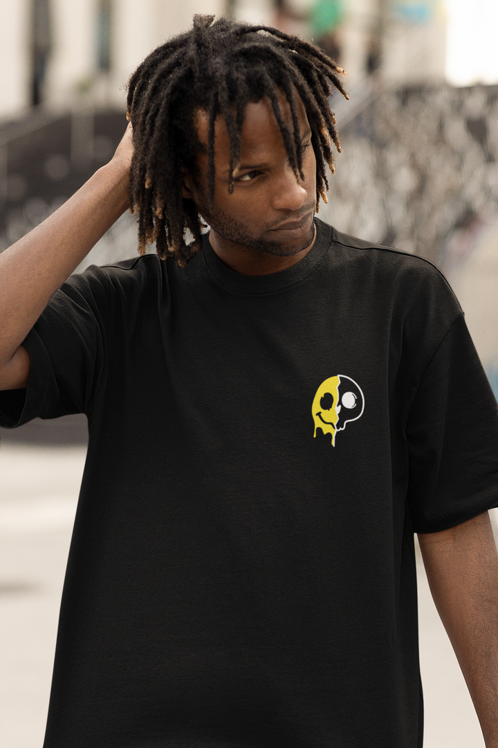 Rainboww Vector feelings in a skull Oversized T-Shirt - Rainboww