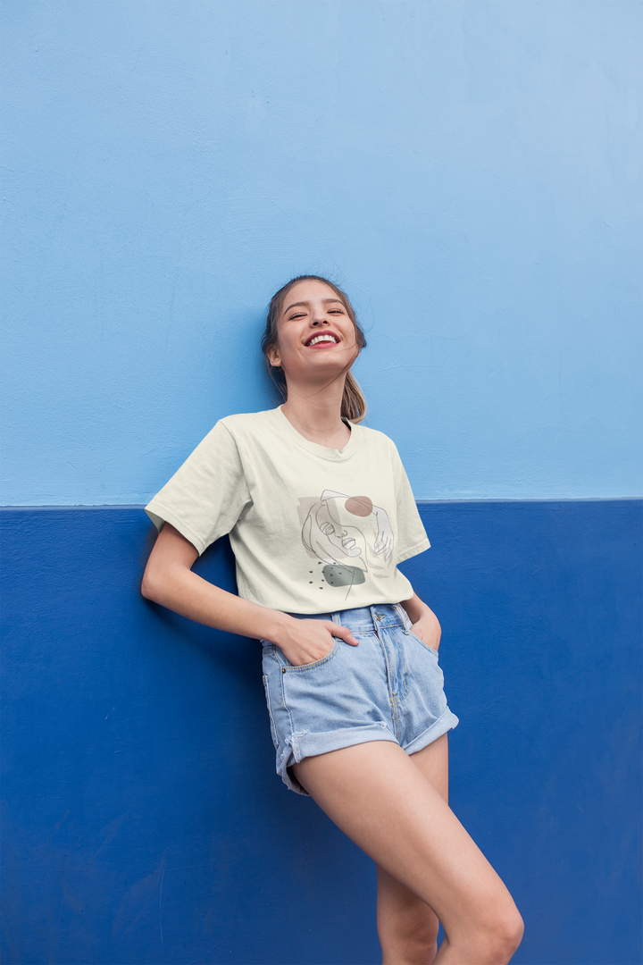 Rainboww Abstract Women Oversized T-Shirt - Rainboww