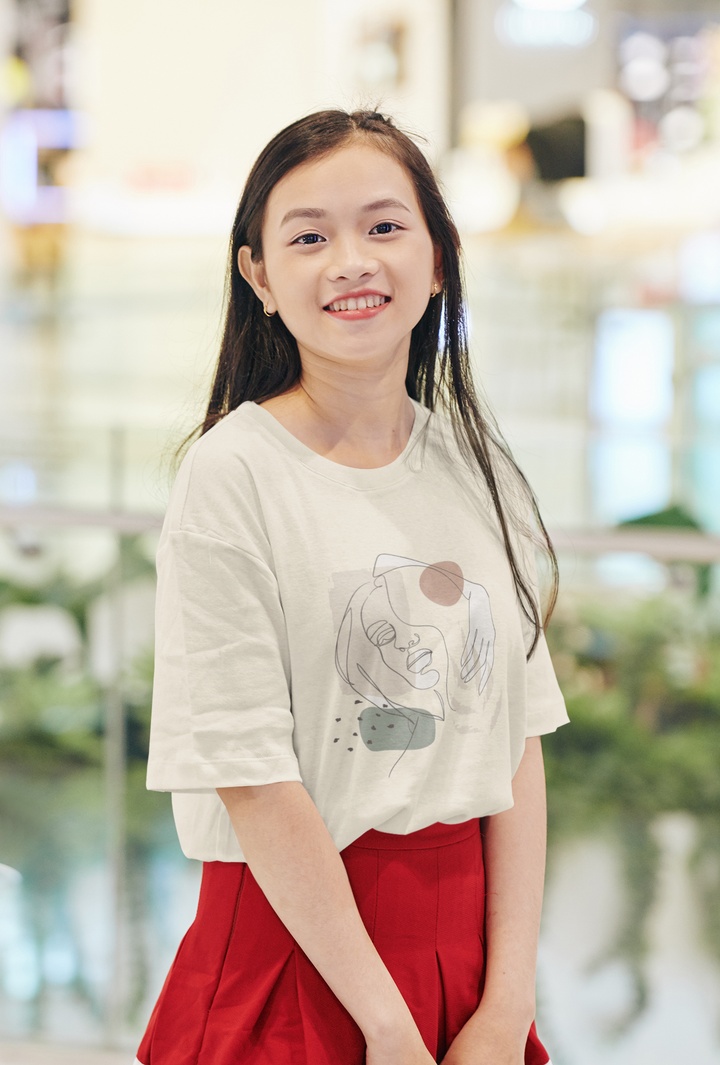 Rainboww Abstract Women Oversized T-Shirt - Rainboww