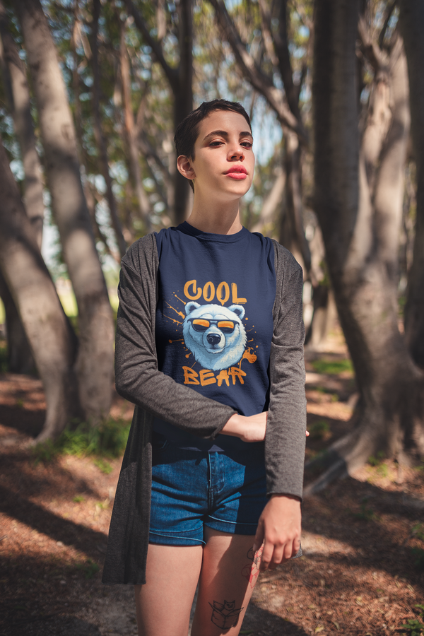 Rainboww Orange Blue Bear Oversized Unisex T-Shirt - Rainboww