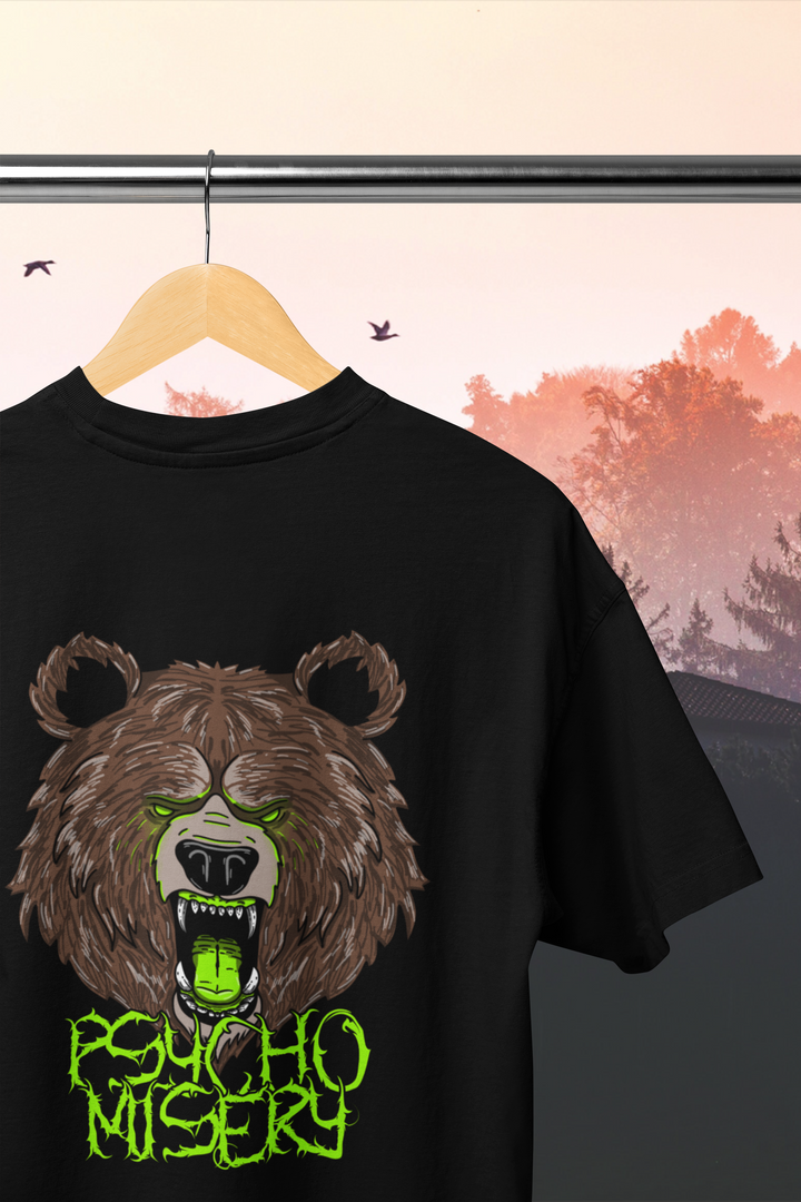 Rainboww Aggressive Bear Oversized T-Shirt - Rainboww