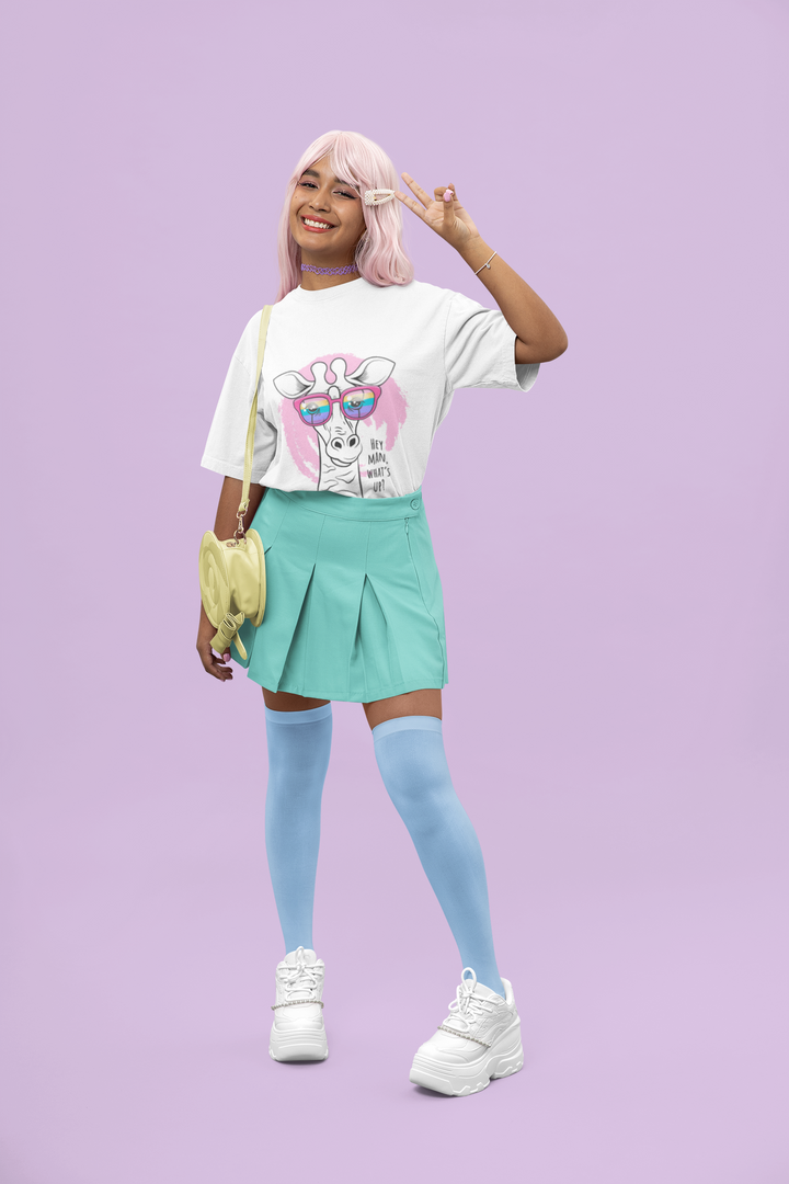 Rainboww "Hey Man, What's Up?" Oversized T-Shirt - Rainboww
