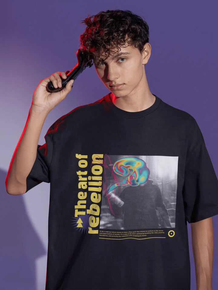 The Art of Rebellion Unisex Oversized T-Shirt - Rainboww