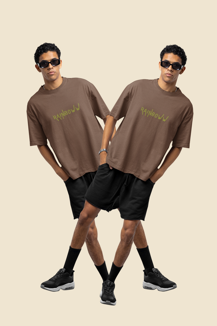 Rainboww Wear Your Emotions Vintage StreetWear Oversized T-Shirt - Rainboww