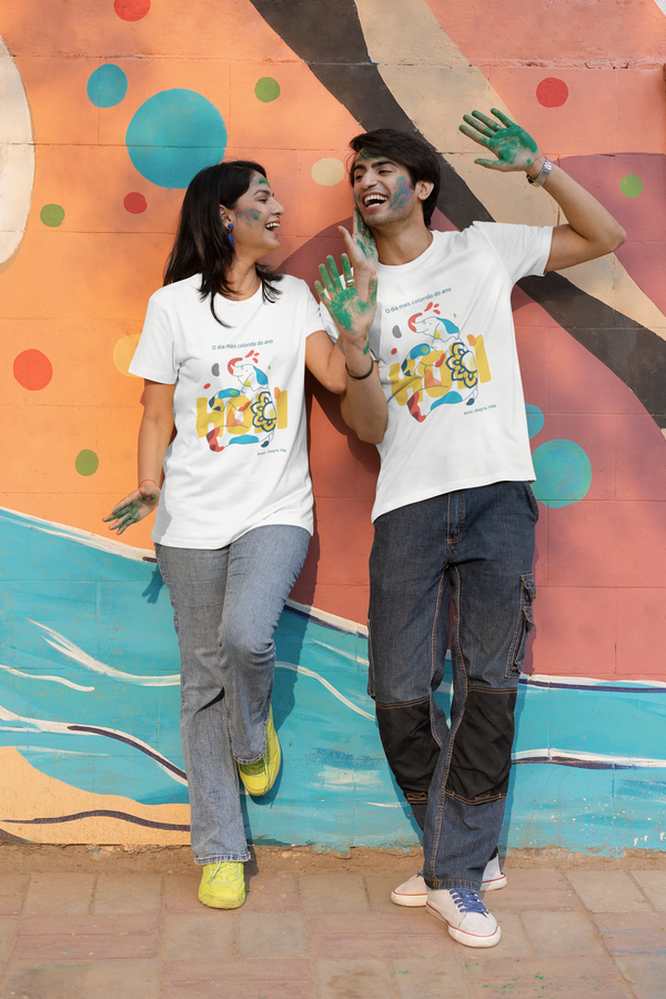 Rainboww Colourful Holi Special Unisex Regular T-Shirt - Rainboww