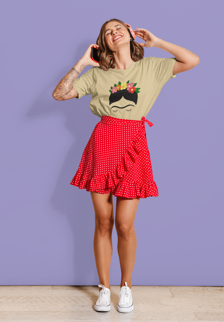 Rainboww Frida Kahlo Women Oversized T-Shirt - Rainboww