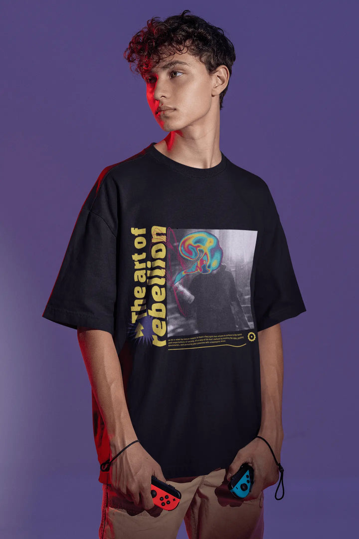 The Art of Rebellion Unisex Oversized T-Shirt - Rainboww