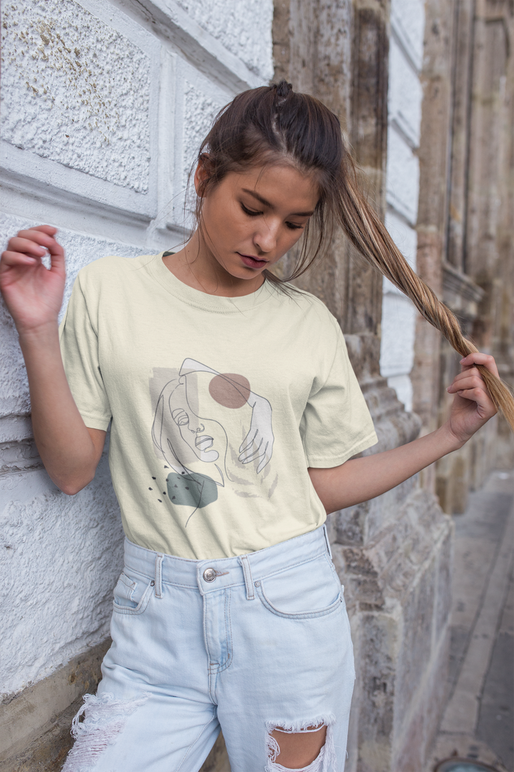 Rainboww Abstract Women Oversized T-Shirt - Rainboww